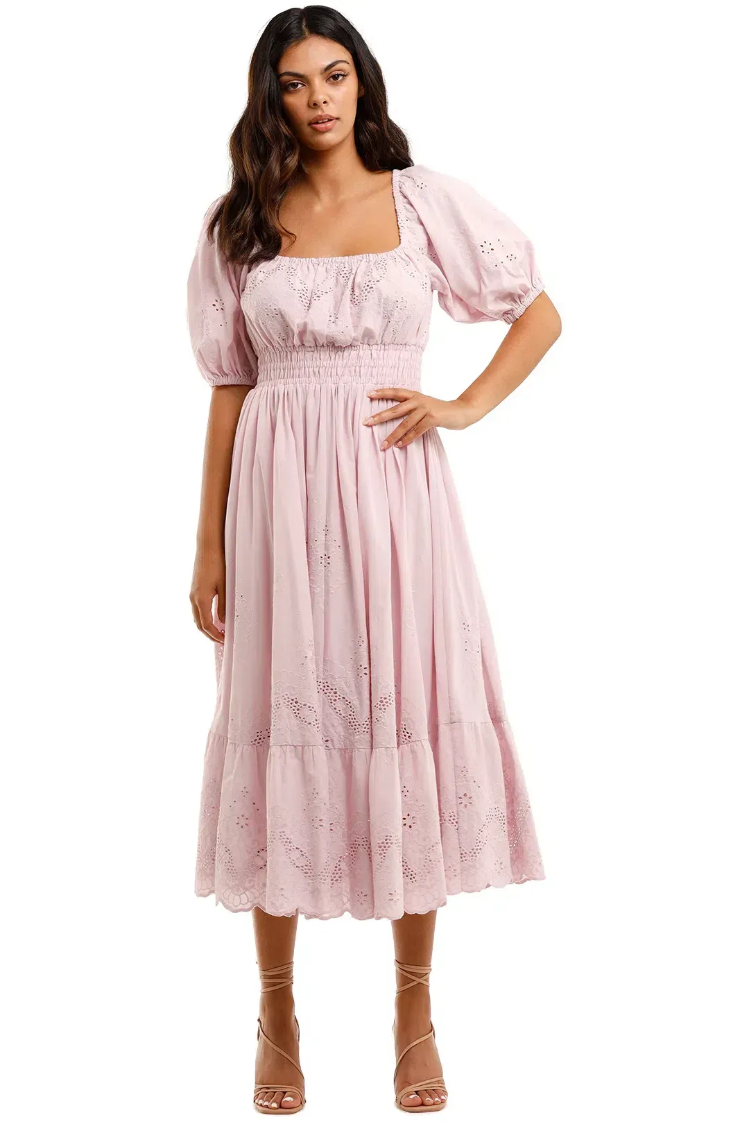 Spell & The Gypsy Capulet Broderie Anglaise Soiree Dress Lilac Size L for rent on The Volte - main image