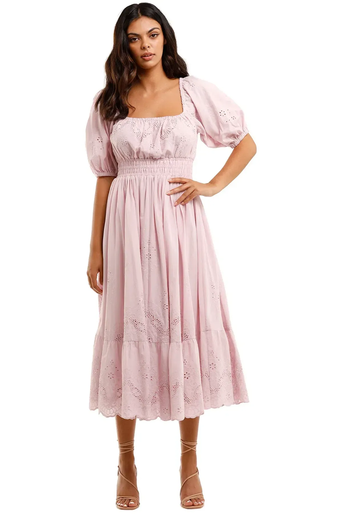 Spell & The Gypsy Capulet Broderie Anglaise Soiree Dress Lilac Size L for rent on The Volte - main image