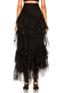 Zimmermann Rhythmic Embroidery Skirt Black Size 0/AU 8 for rent on The Volte - image 4