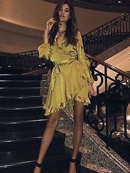 ZIMMERMANN WINSOME FLUTTER ROBE DRESS CITRUS Size 8 for rent on The Volte - image 3