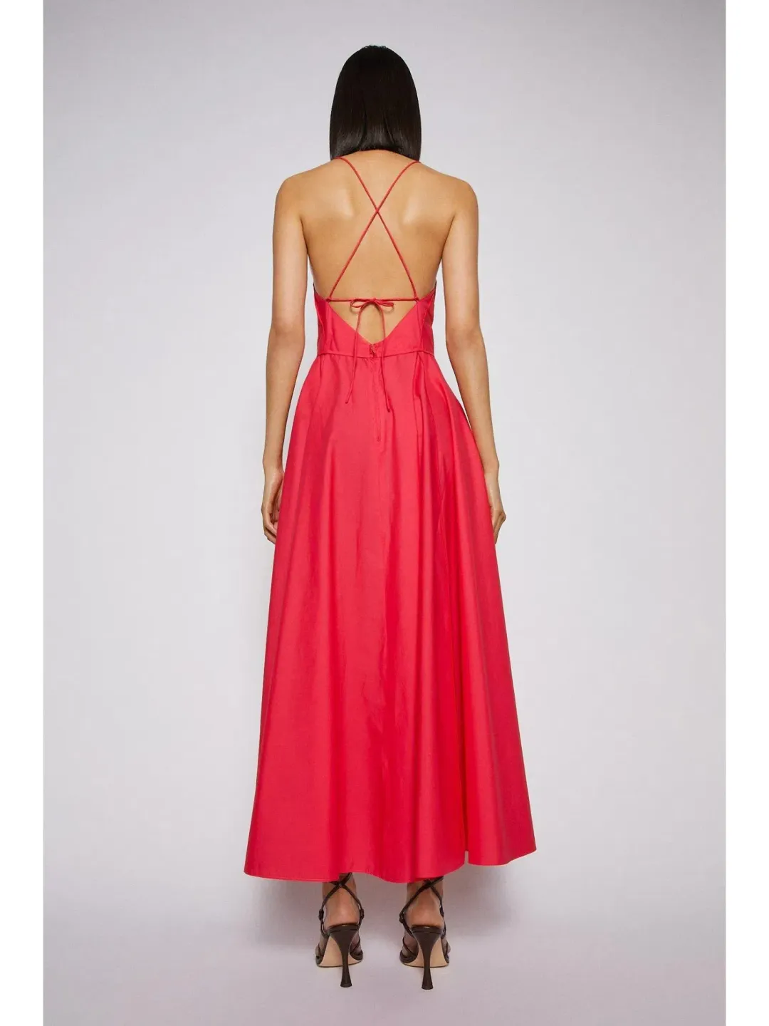 Scanlan Theodore Parachute Cotton Strappy Dress Fuchsia Pink Size AU 12  for rent on The Volte - main image