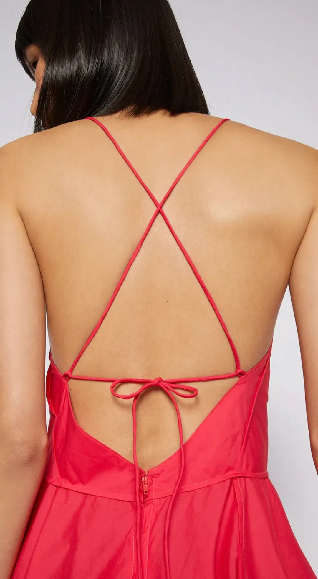 Scanlan Theodore Parachute Cotton Strappy Dress Fuchsia Pink Size AU 12  for rent on The Volte - main image