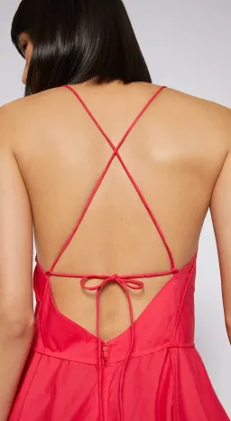 Scanlan Theodore Parachute Cotton Strappy Dress Fuchsia Pink Size AU 12  for rent on The Volte - image 2