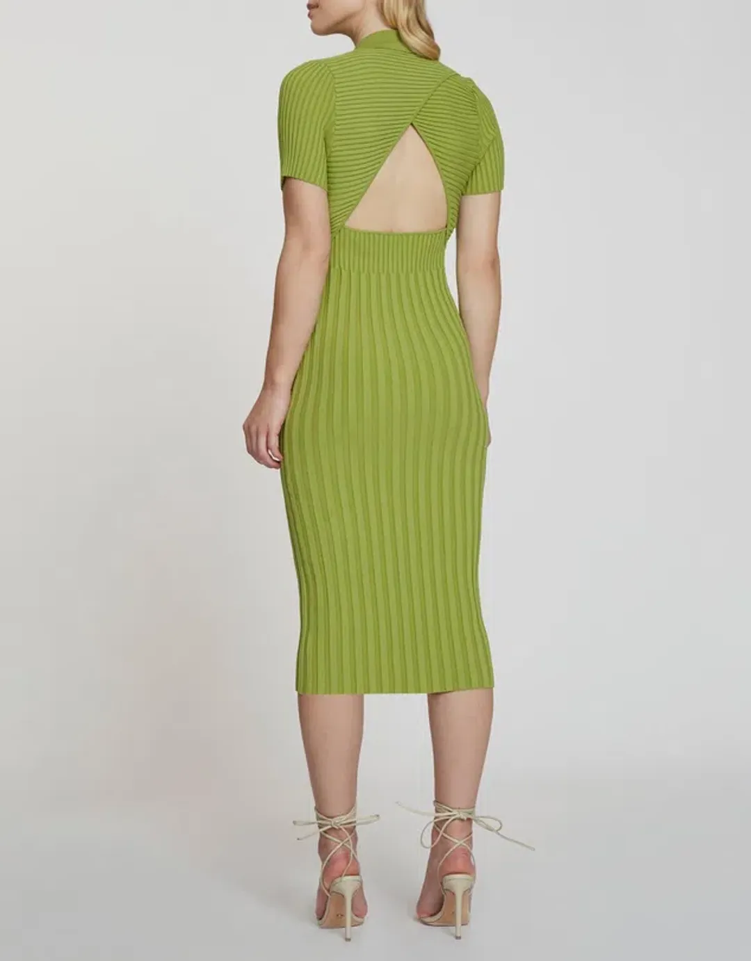 By Johnny Button Down Knit Midi Dress Green Size XS for rent on The Volte - main image