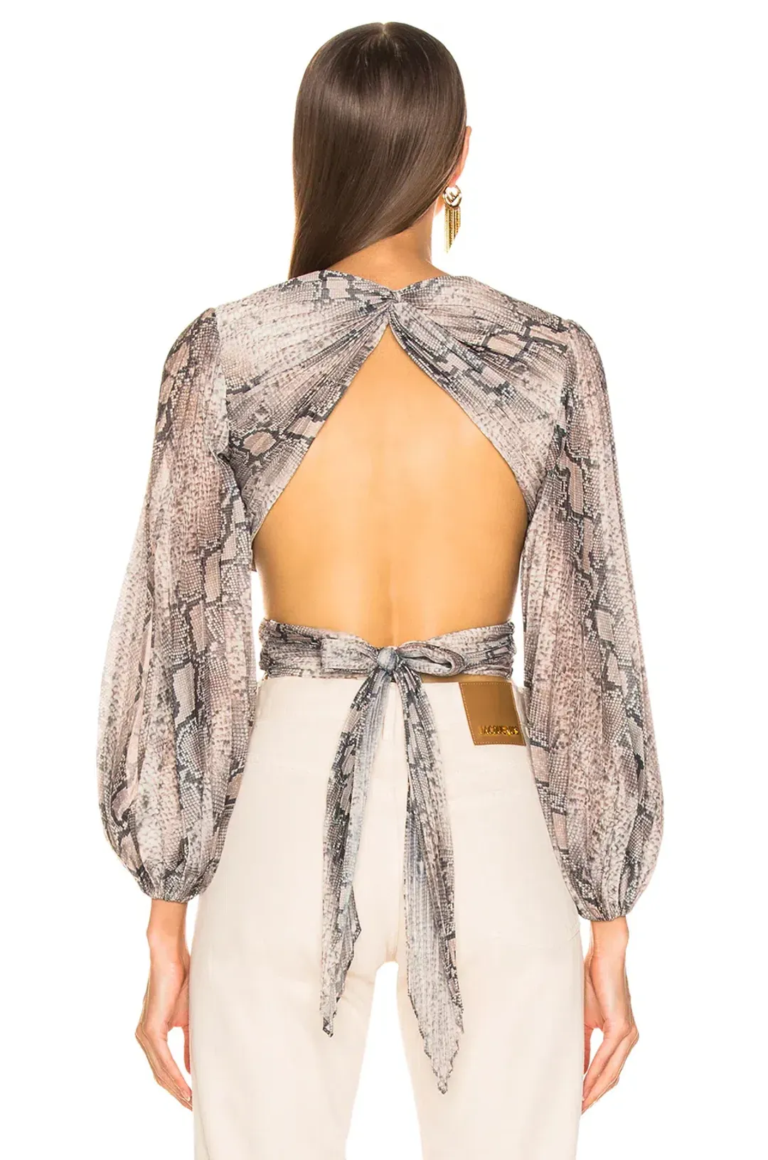 Zimmermann Corsage Pleat Bodice and Twist Front Skirt Set Python Size 1 / Au 10 for rent on The Volte - main image