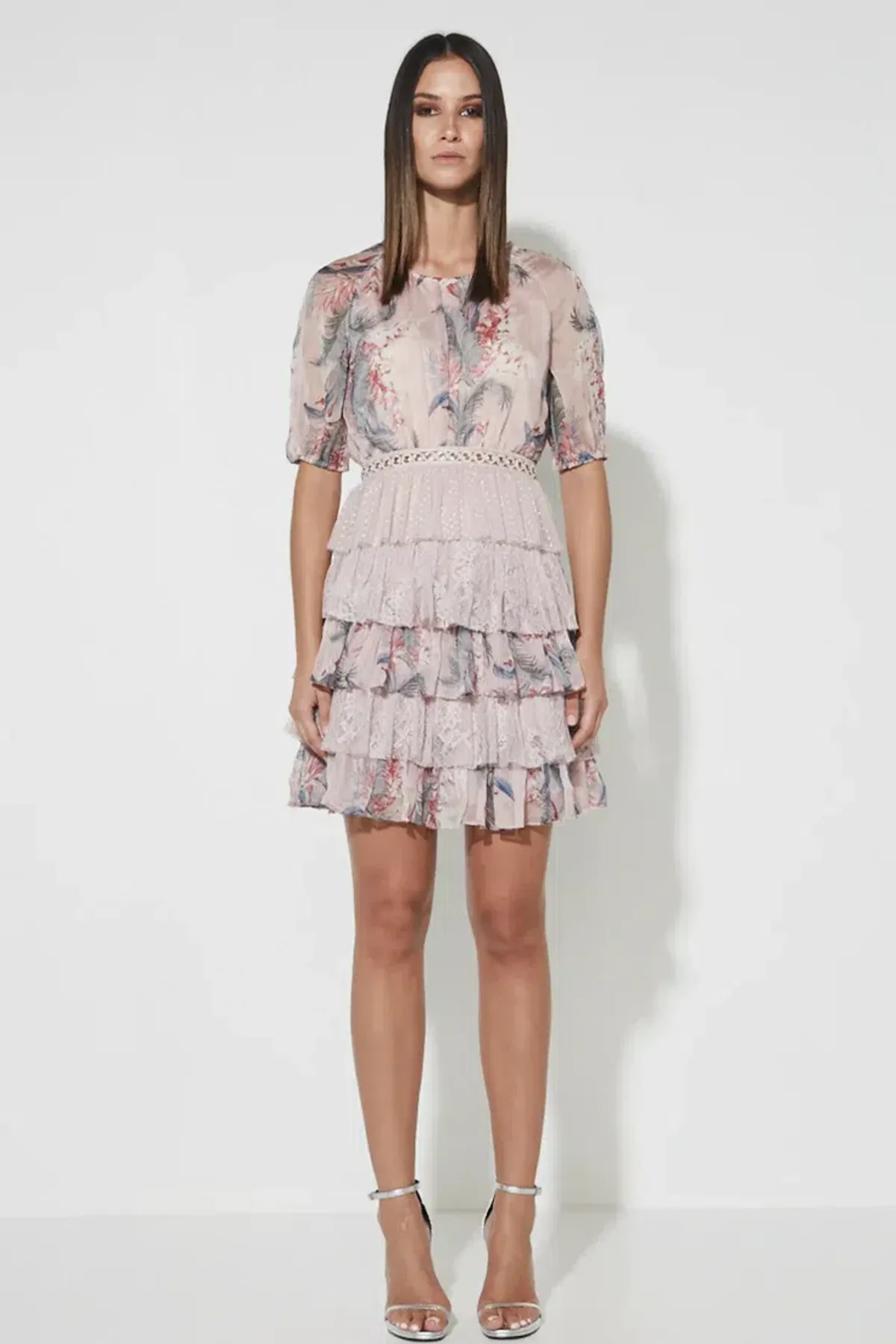 Mossman A Whisper of Fate Tiered Dress Floral Print Size 6 for rent on The Volte - main image