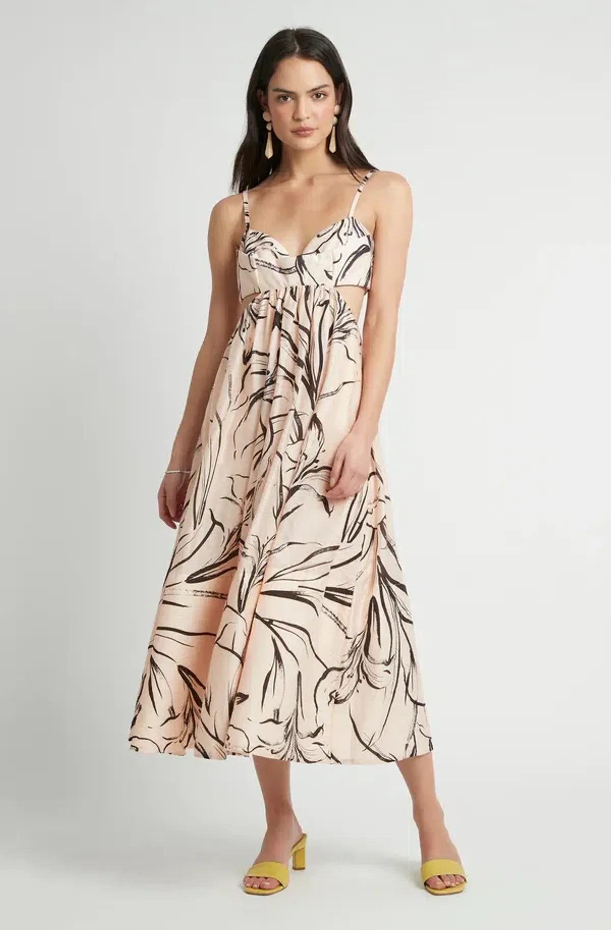 Sheike Brushed Lily Midi Dress Print Size 6 for rent on The Volte - main image