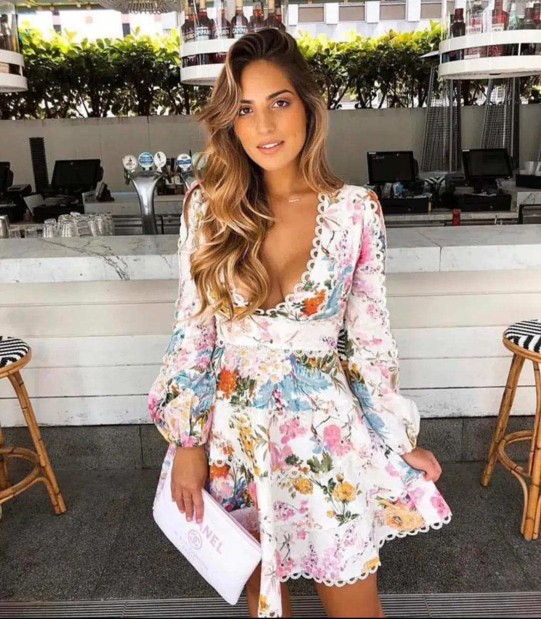 Zimmermann Heathers Flounce Mini Dress Garden Floral Size 2 / Au 12 for rent on The Volte - main image