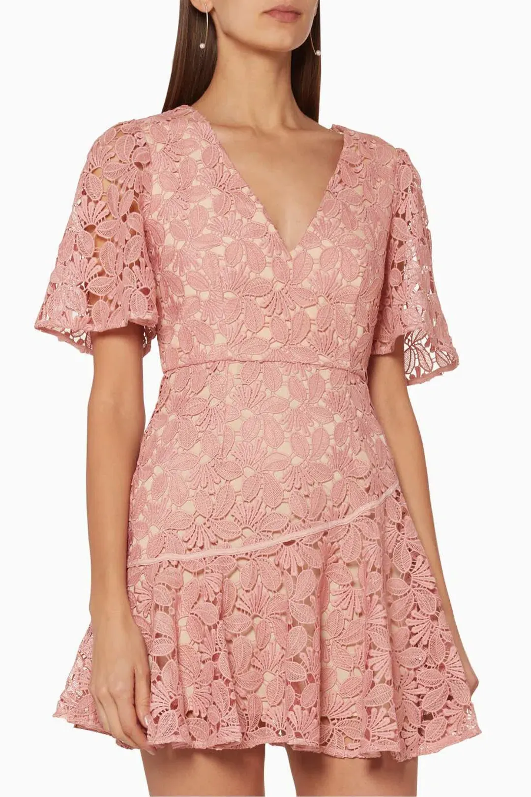 Talulah Flourish Mini Dress Pink Size S for rent on The Volte - main image
