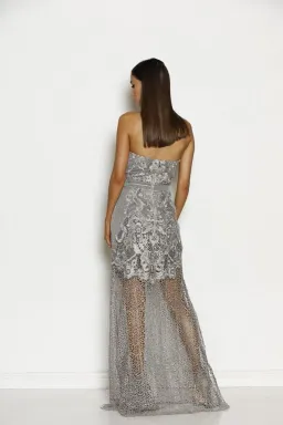 Grace & Hart Adele Gown Silver Size 14 for rent on The Volte - image 2