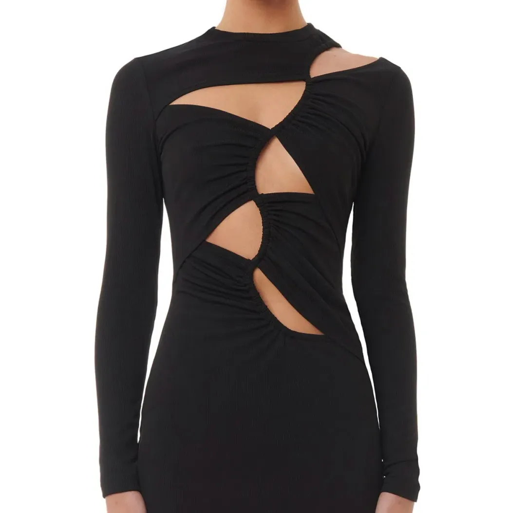 Eliya The Label Cabana Dress Black Size S for rent on The Volte - main image