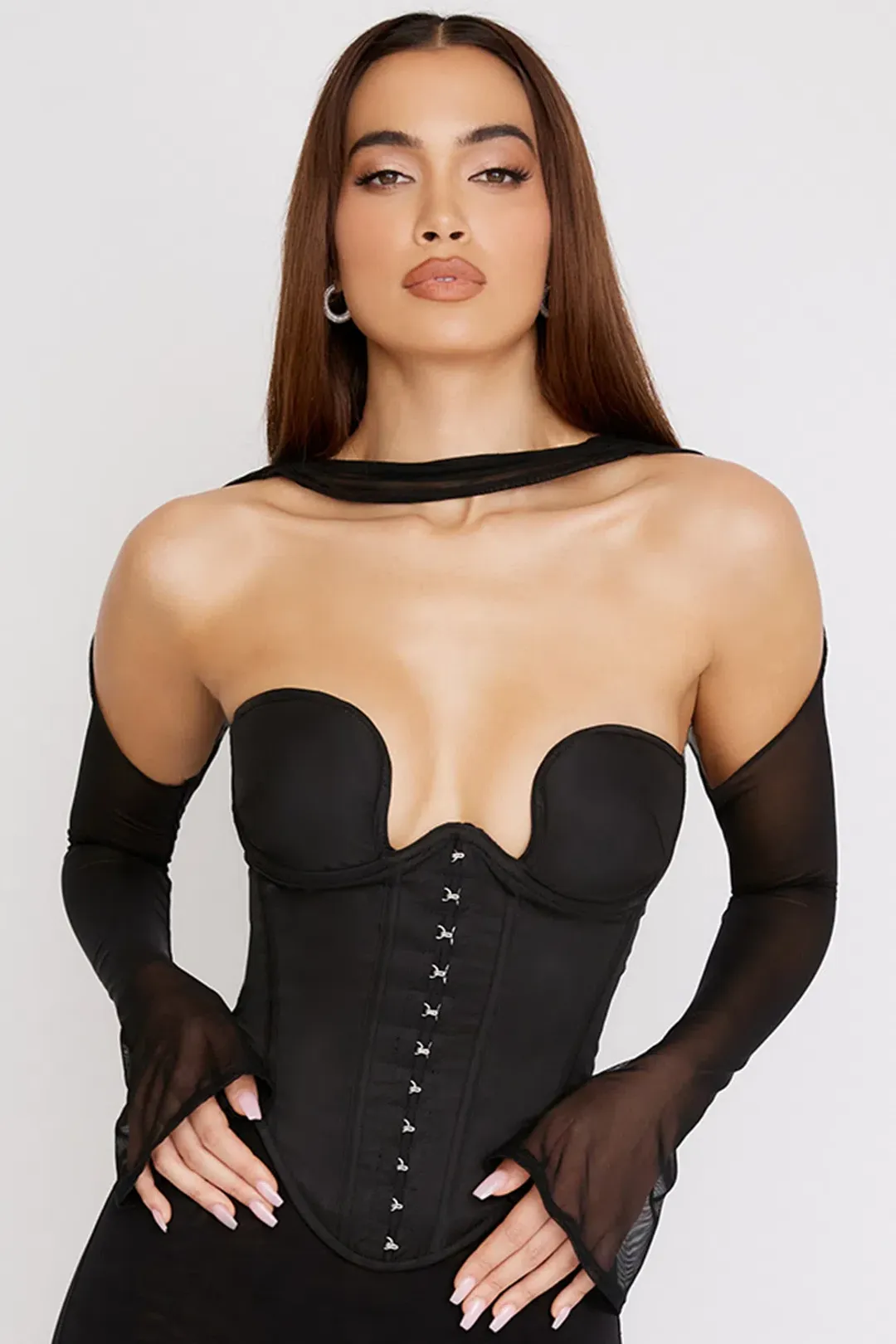 House of CB Mina Structured Corset Black Size S / Au 8 for rent on The Volte - main image