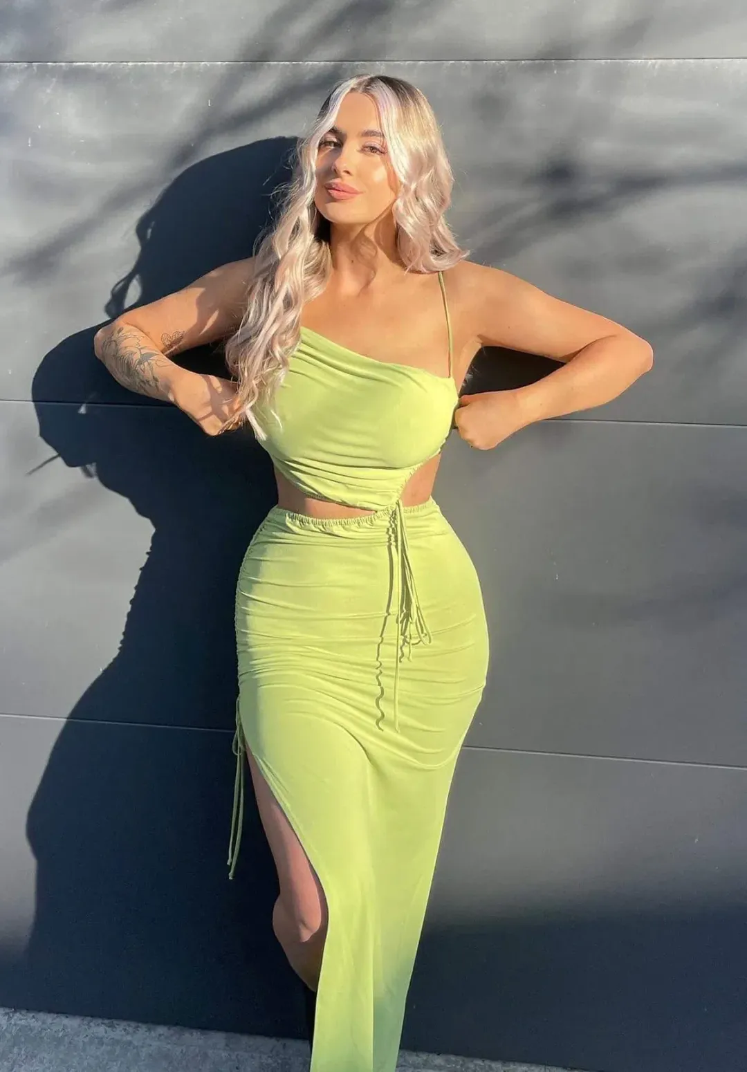 Bec & Bridge Dilkon Maxi Dress Lime Green Size 8  for rent on The Volte - main image