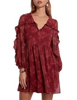 Steele Sahara Mini Dress Maroon Size Small for rent on The Volte - image 1
