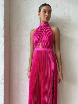 L'Idee Renaissance Split Gown in Punch Size 8 for rent on The Volte - image 2