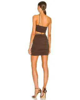 Bec & Bridge Joelene Brown Mini Dress Chocolate Brown Size 10  for rent on The Volte - image 2