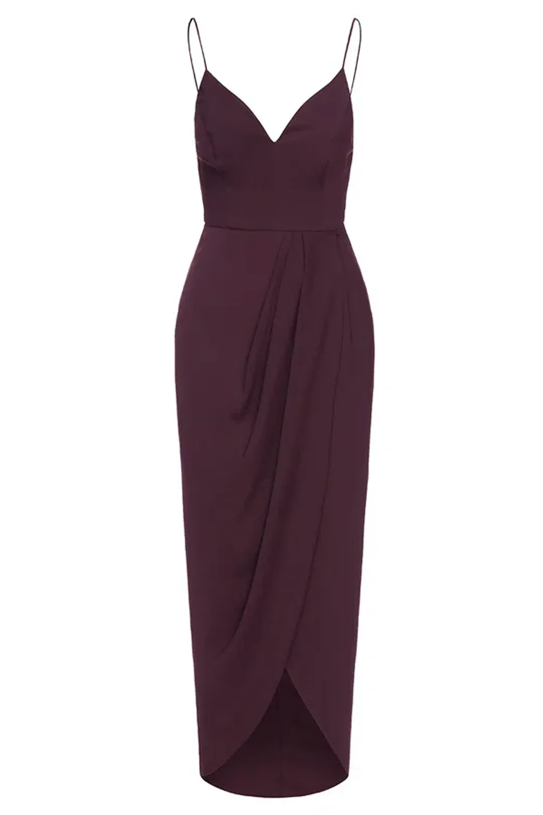 Shona Joy Core Cocktail Dress in Aubergine Purple Size 8 for rent on The Volte - main image