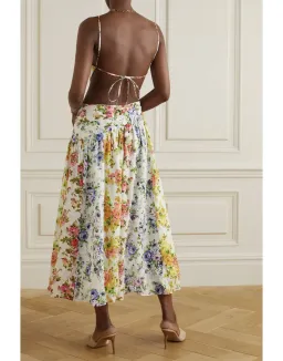 Zimmermann Net Sustain Asymmetric Open Back Floral Print Size 1 / Au 10 for rent on The Volte - image 2