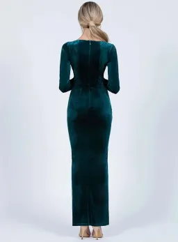 Bariano Isla Sleeve Maxi Dress in Velvet Jade Size 10 for rent on The Volte - image 3