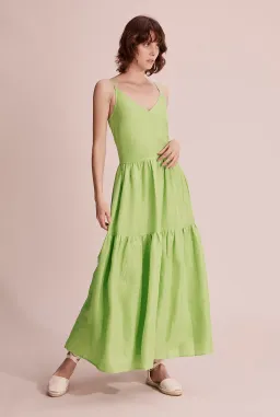 Country Road Tiered Maxi Dress Celery Green Size 12 for rent on The Volte - image 1