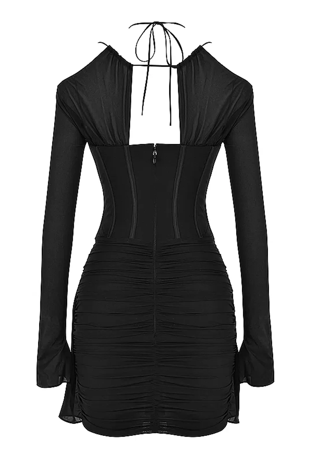 House of CB Gianna Real Silk Corset Mini Dress Black Size XS / Au 6 for rent on The Volte - main image