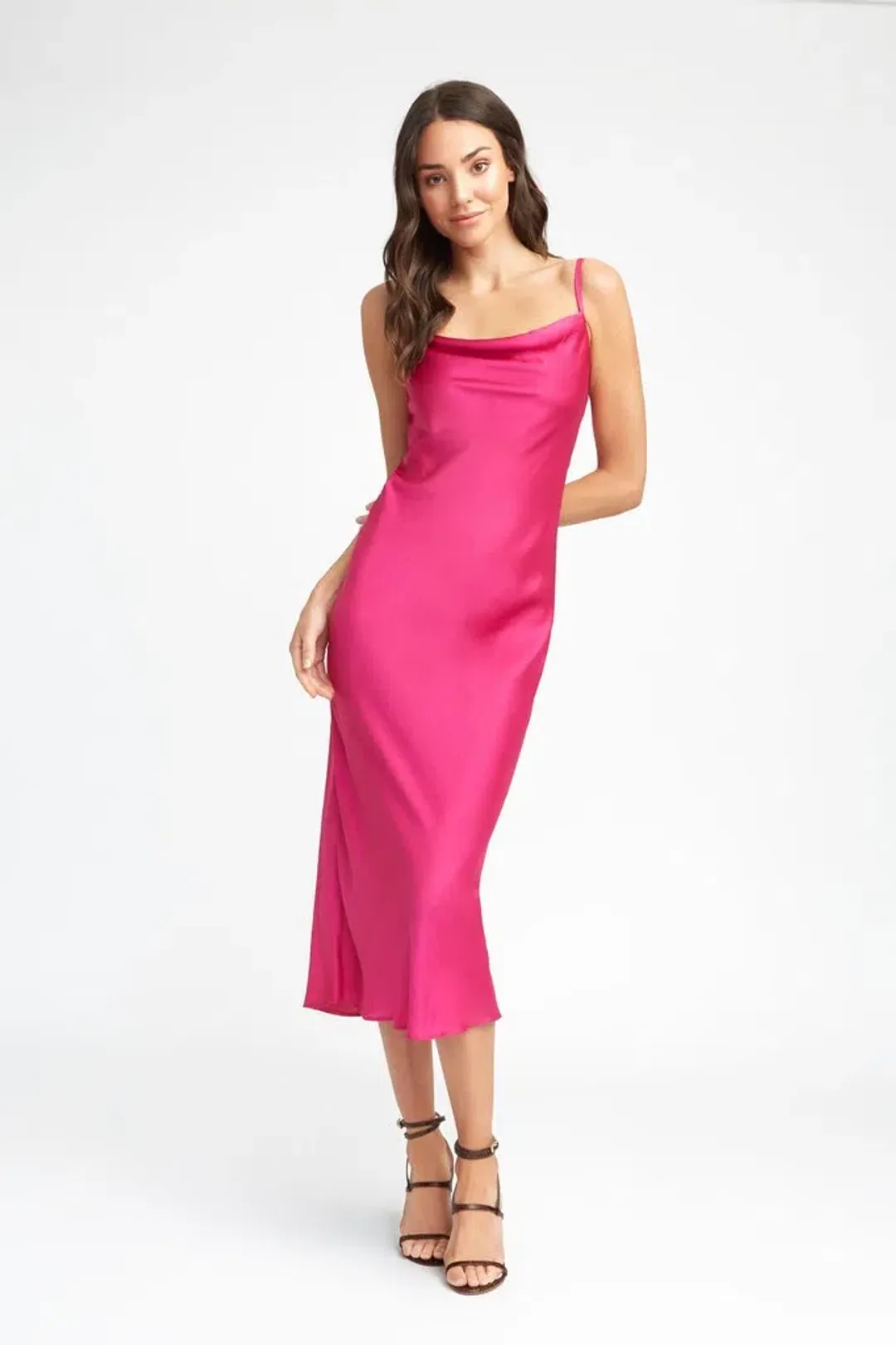 Kookai Cosmo Slip Dress Pink Size 10 for rent on The Volte - main image