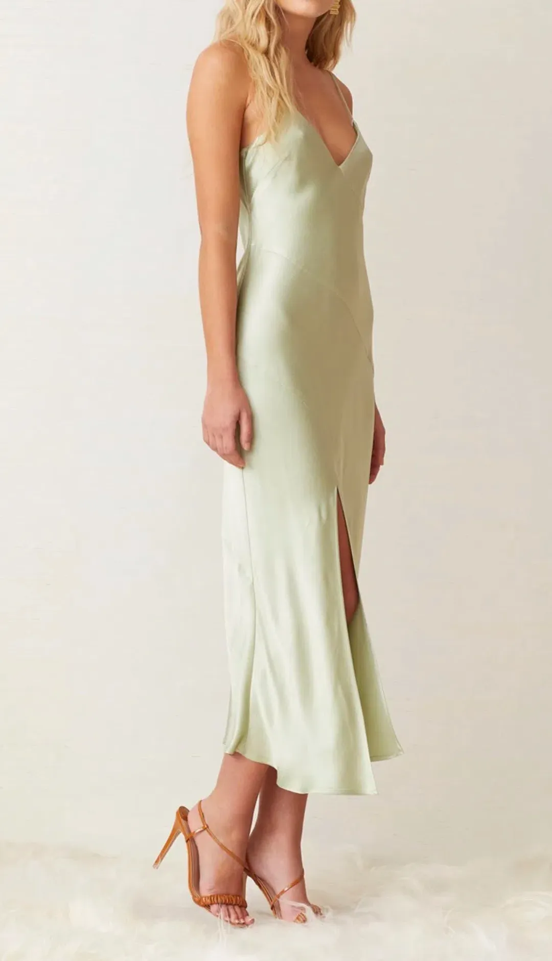 Bec & Bridge Crest Midi Dress Green Size 10 for rent on The Volte - main image