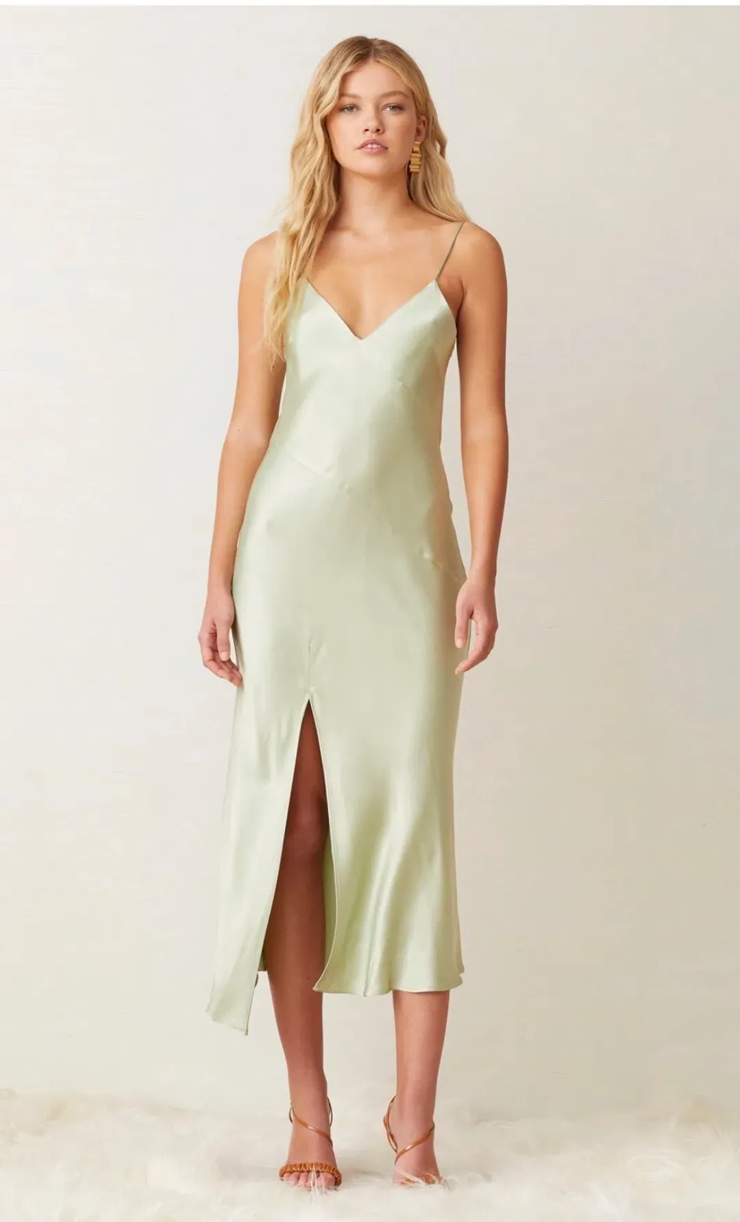 Bec & Bridge Crest Midi Dress Green Size 10 for rent on The Volte - main image