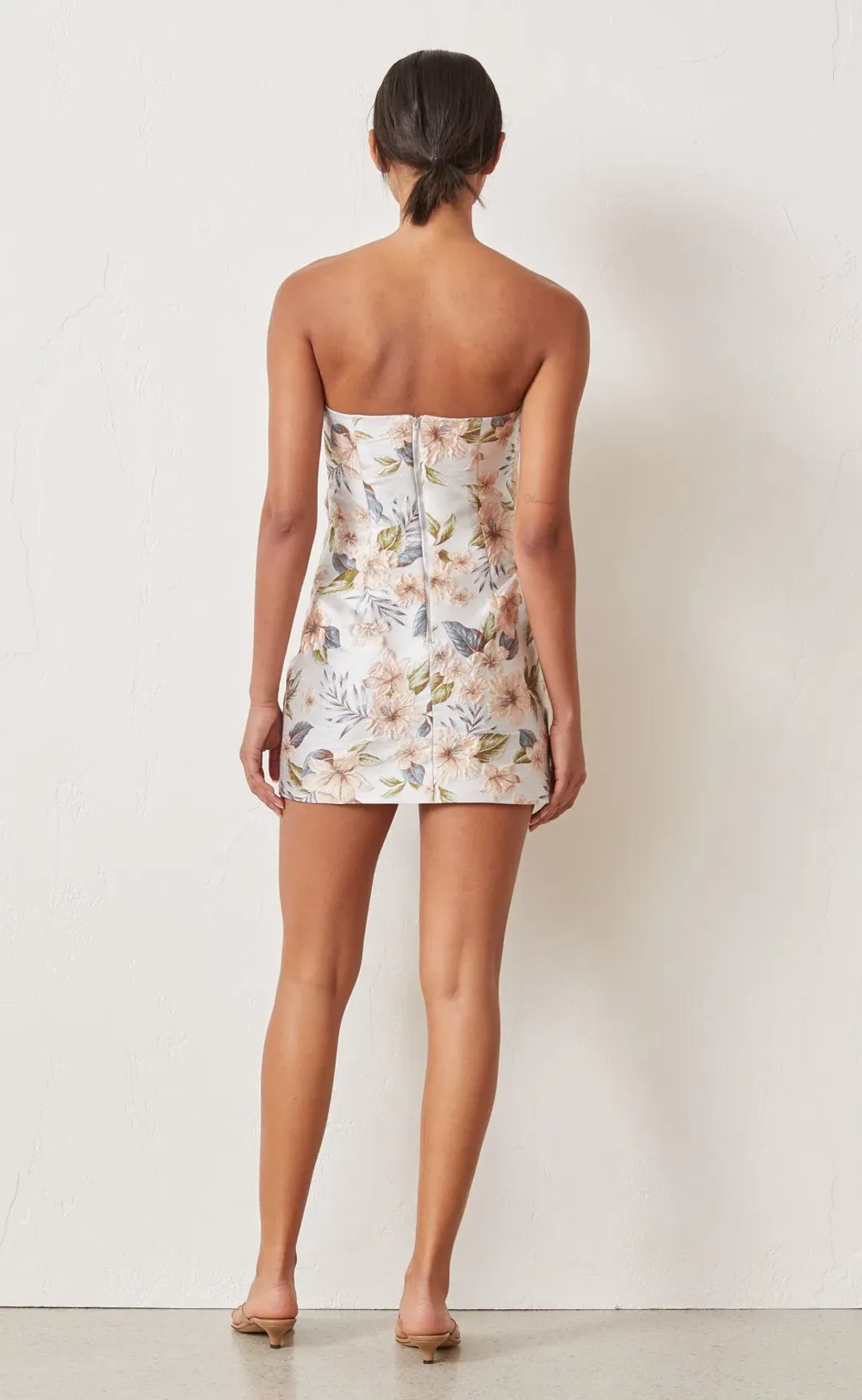 Bec & Bridge Fleurette Jacquard Mini Dress Print Size 10 for rent on The Volte - main image