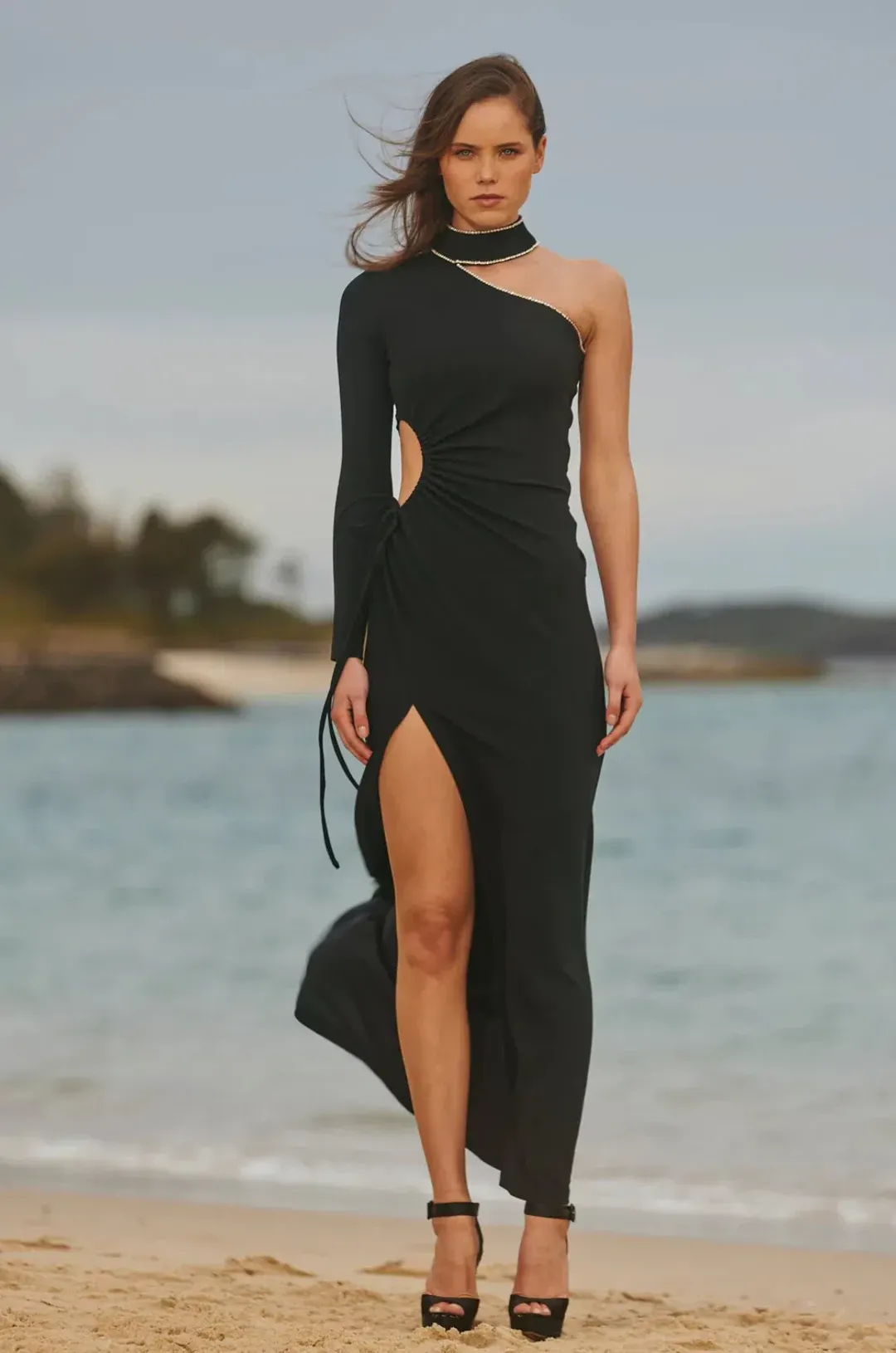 Sonya Moda Yarra Embellished Gown Black Size 8 for rent on The Volte - main image