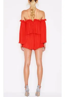 Alice McCall Locomotion Playsuit Red Size 8  for rent on The Volte - image 2