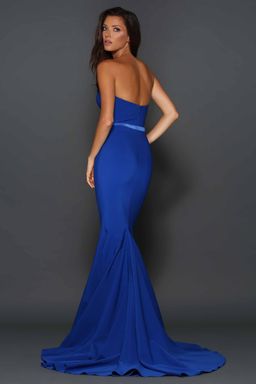 Elle Zeitoune Cobalt Blue Arianna Gown size 6 for rent on The Volte - image 2