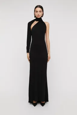 Scanlan Theodore Italian Knit Gown Black Size 6 for rent on The Volte - image 1