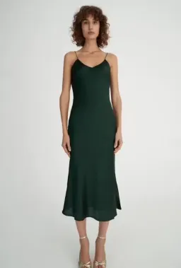 Hansen and Gretel Demi Silk Dress Green Size S for rent on The Volte - image 1