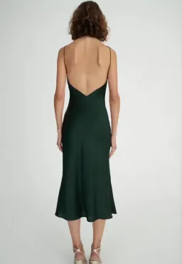 Hansen and Gretel Demi Silk Dress Green Size S for rent on The Volte - image 2
