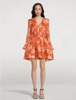 Zimmermann Kaleidoscope Mini Dress Amber Orange Size 1 / Au 10  for rent on The Volte - image 1