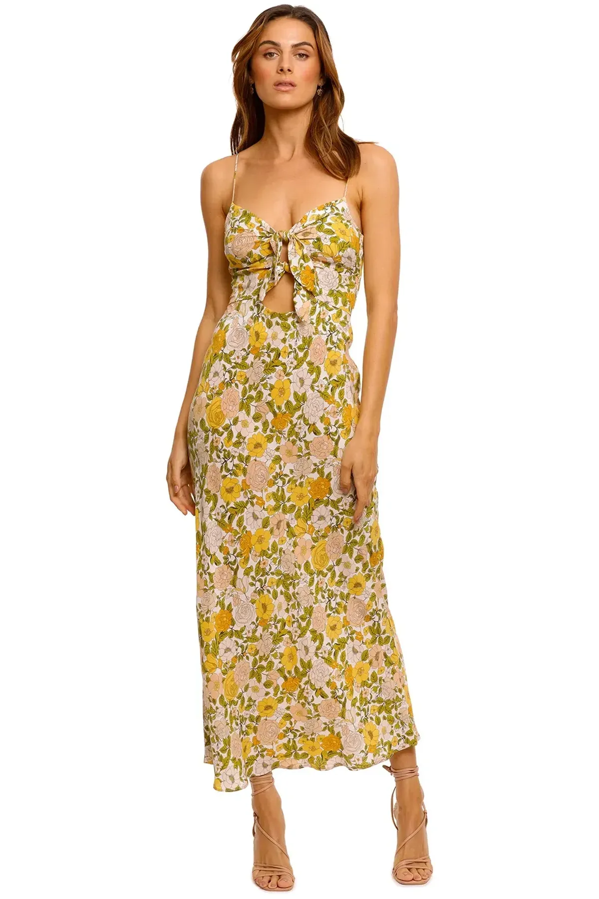 Bec & Bridge Brady Midi Dress Print Size 8 for rent on The Volte - main image