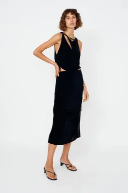 Suboo The Liz Rouched Midi Tank Dress Black Size XS / Au 6 for rent on The Volte - image 4