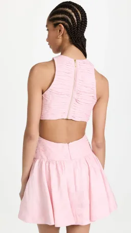 Aje Introspect Cut Out Mini Dress Pink Size 14 for rent on The Volte - image 3