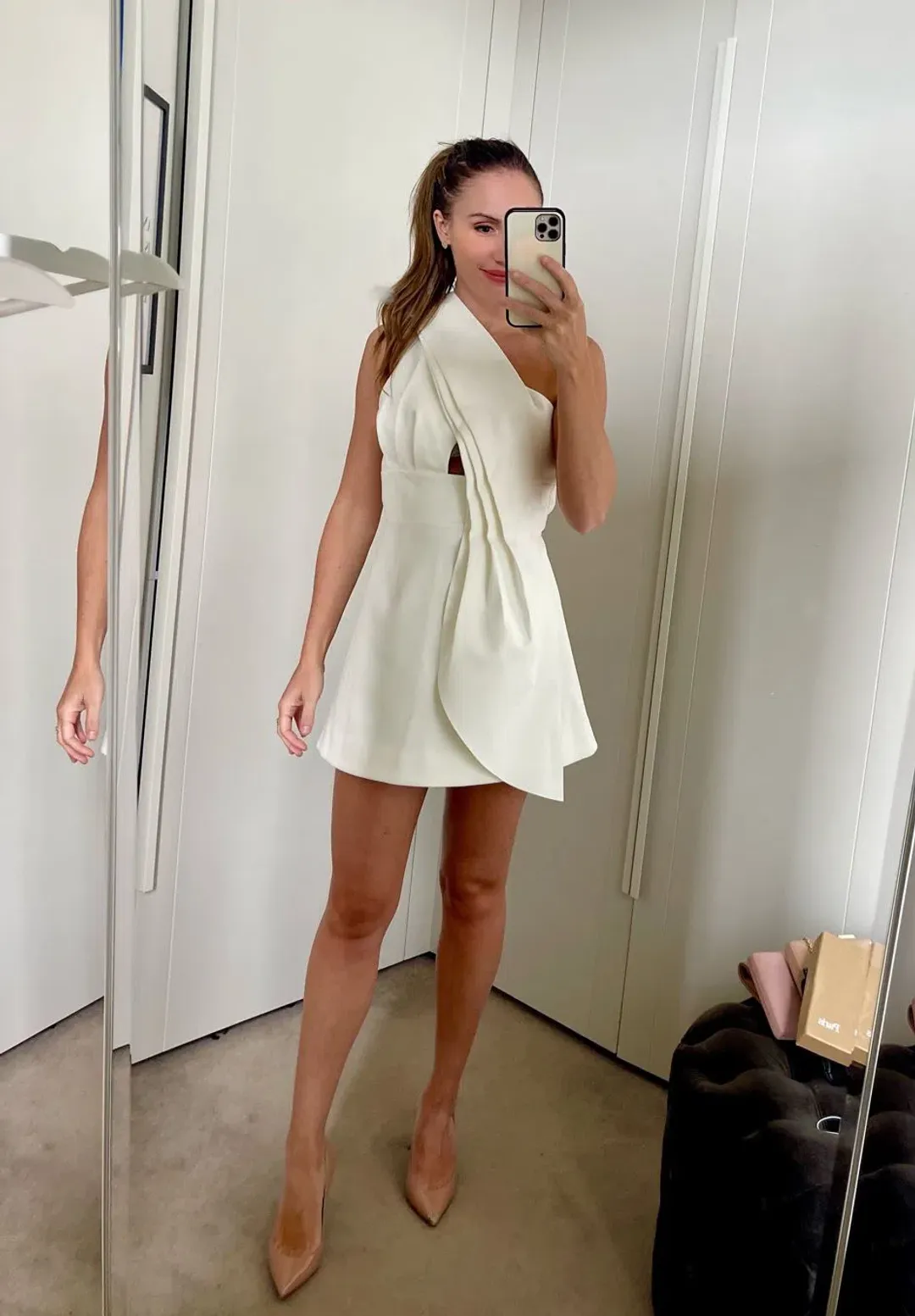 Rachel Gilbert Apollo Mini Dress White Size 8 / S for rent on The Volte - main image