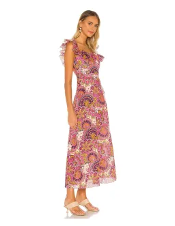 Zimmermann Fiesta Ruffle Midi Dress Print Size 12 for rent on The Volte - image 2