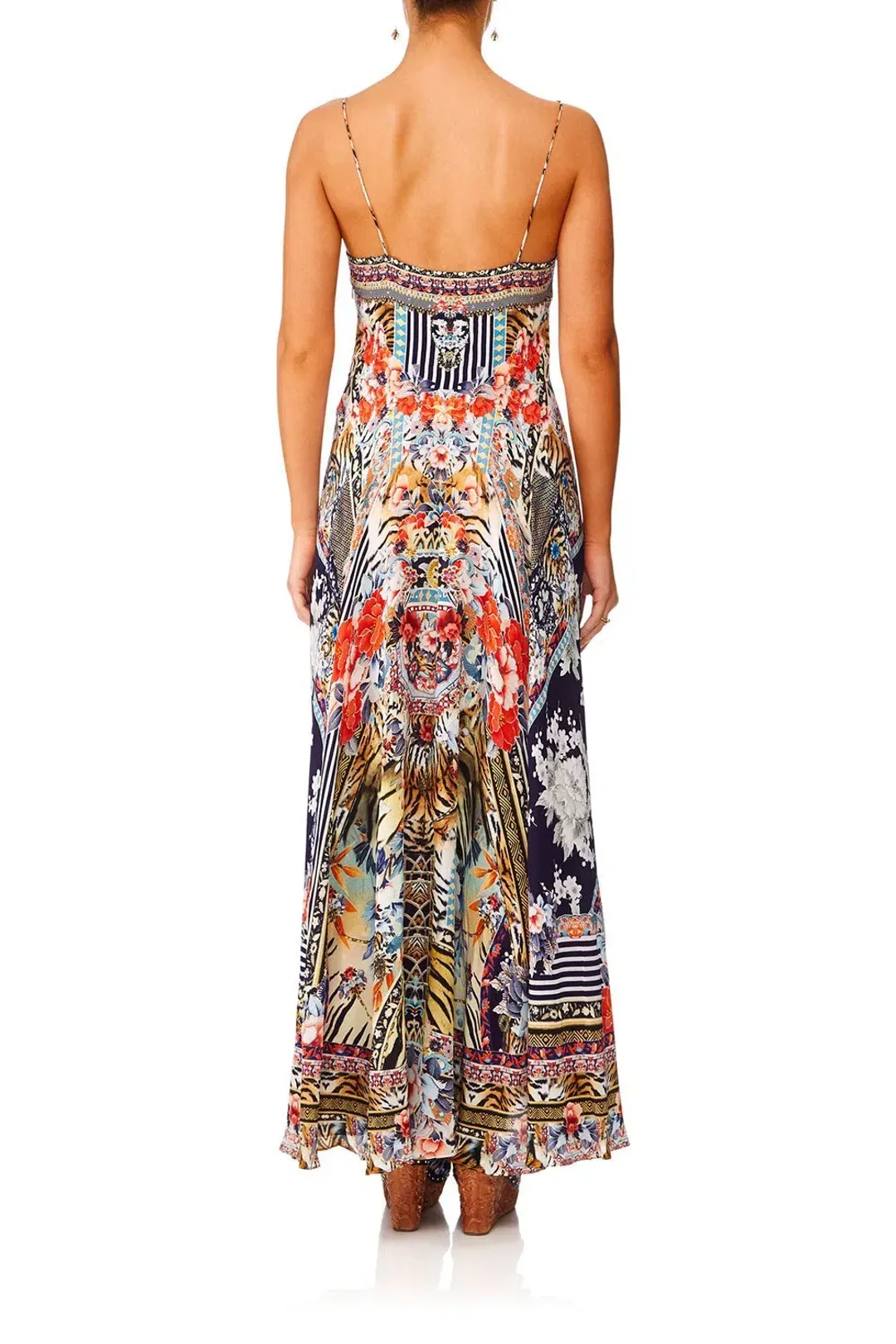 Camilla The Lonely Wild Mini Dress with Long Overlay Print Size 6 for rent on The Volte - main image