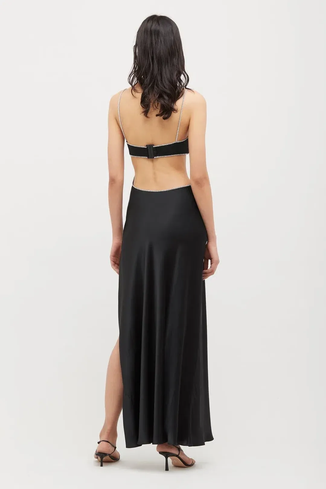 Michael Lo Sordo Symic Crystalline Luna Maxi Dress Black Size XS / Au 6 for rent on The Volte - main image