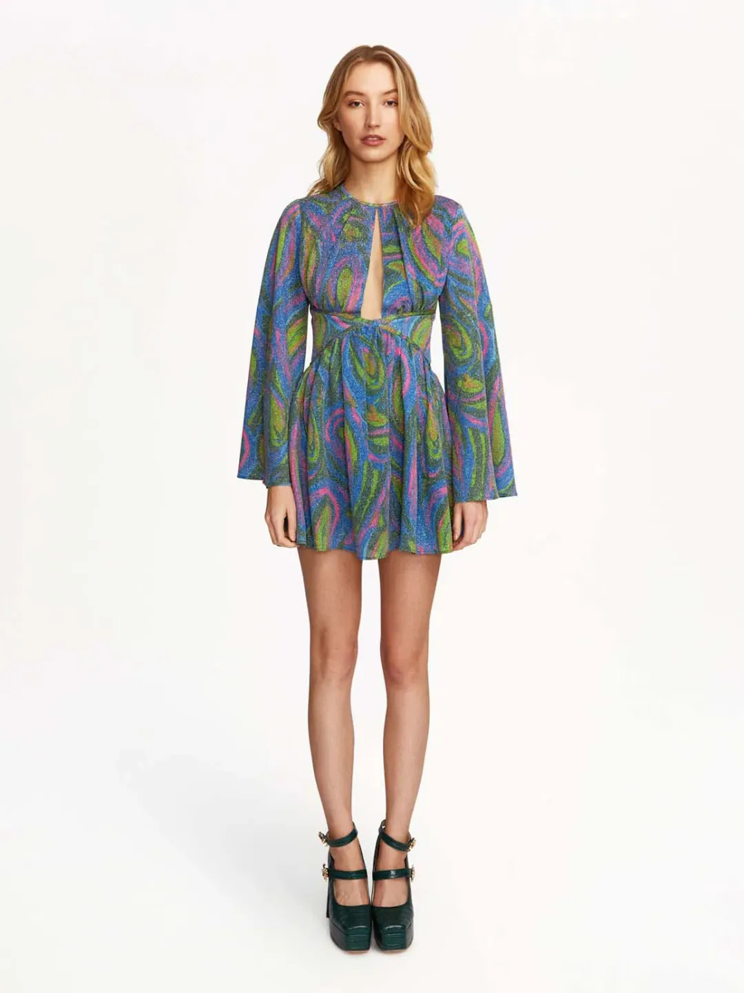 Alice McCall Swan Lake Mini Dress Paisley Glitter Clover Size 6 for rent on The Volte - main image