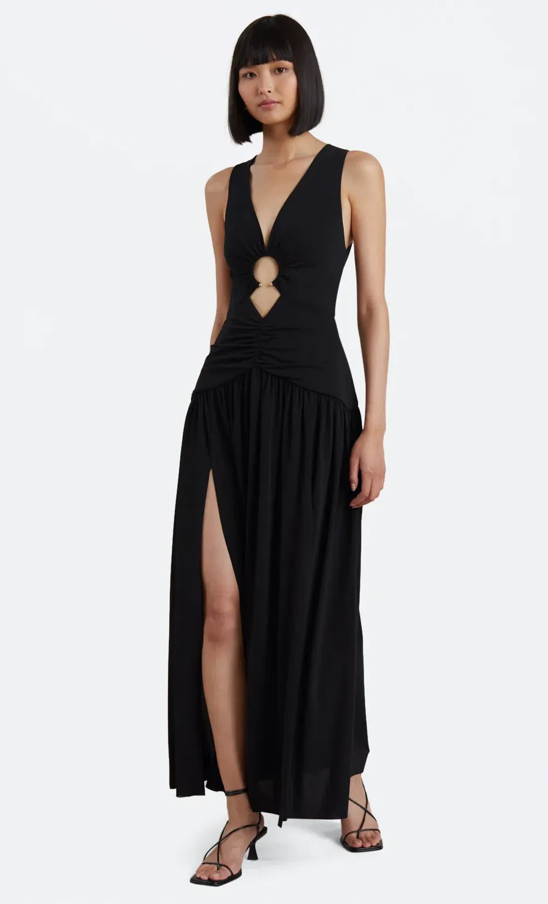 Bec & Bridge Lindsey V Maxi Dress Black Size 8 for rent on The Volte - main image