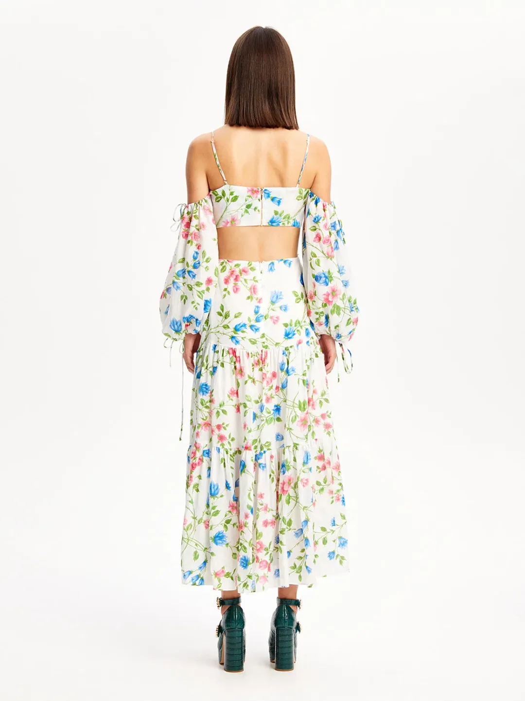 Alice McCall Rolling Meadows Midi Dress Bluebell Print Size 10 for rent on The Volte - main image