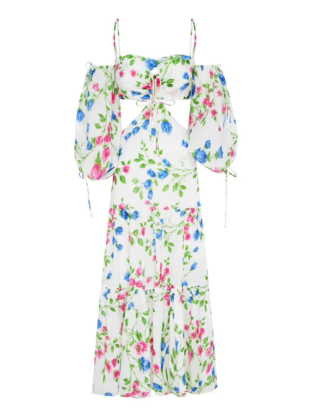 Alice McCall Rolling Meadows Midi Dress Bluebell Print Size 10 for rent on The Volte - main image