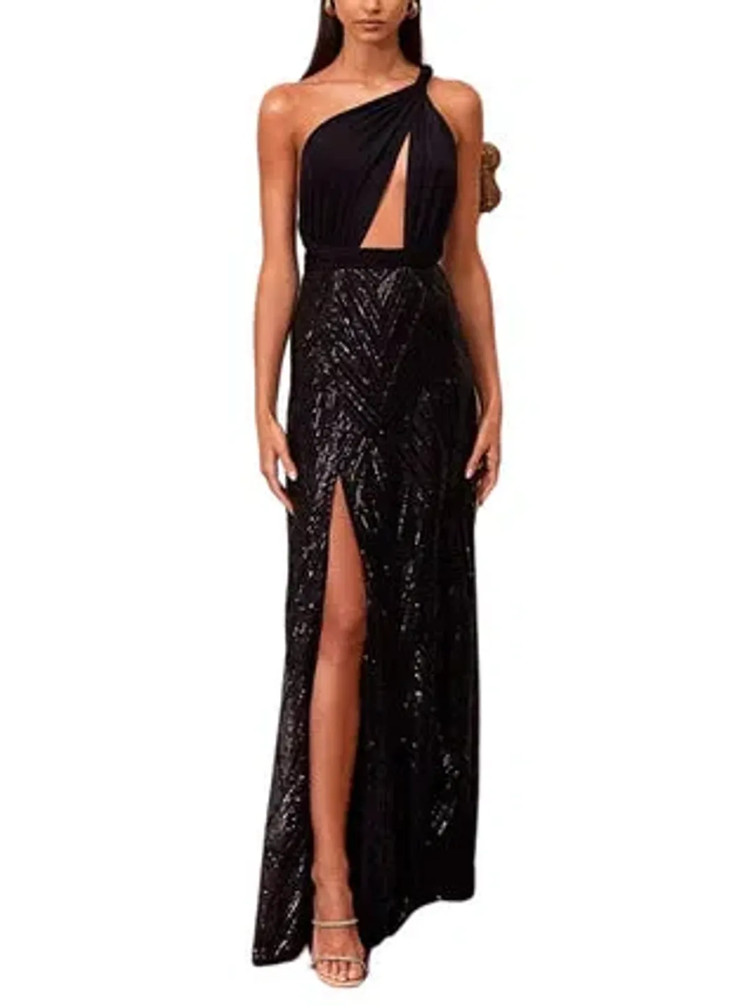 Alamour Maria Dress Black Sequin Size M/ Au 10 for rent on The Volte - main image