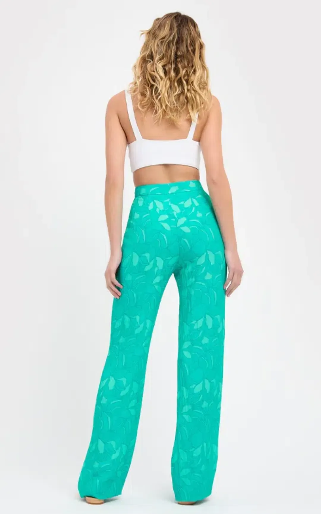 Kookai Annika Pants Aqua Green Size AU 14 for rent on The Volte - main image