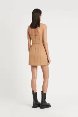 Sir The Label Andre Strapless Mini Dress Camel Size 0 / Au 6 for rent on The Volte - image 2
